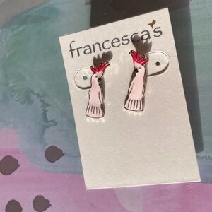 Francesca’s tropical bird earrings